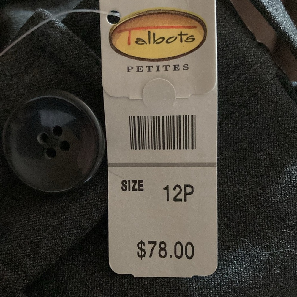 Talbots Petites Stretch Gray Women’s Straight Leg Dress Pants Slacks NWT Sz 12 - Picture 10 of 10